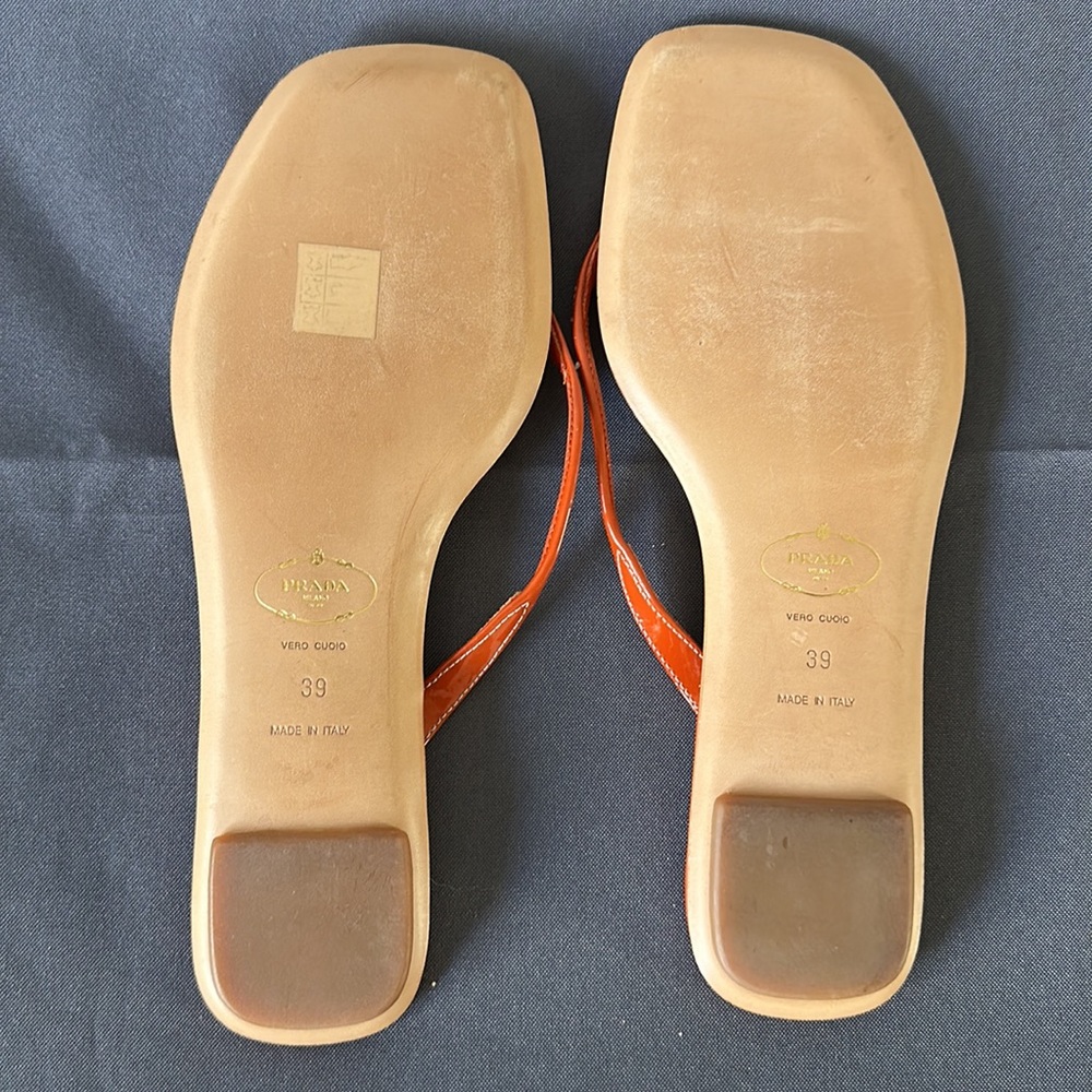 Never been used Prada song, sandals, Clementine orange - Picture 2 of 3